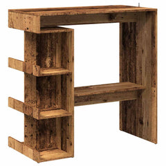 vidaXL Bar Table with Storage Rack Old Wood 100x48x101.5 cm 2