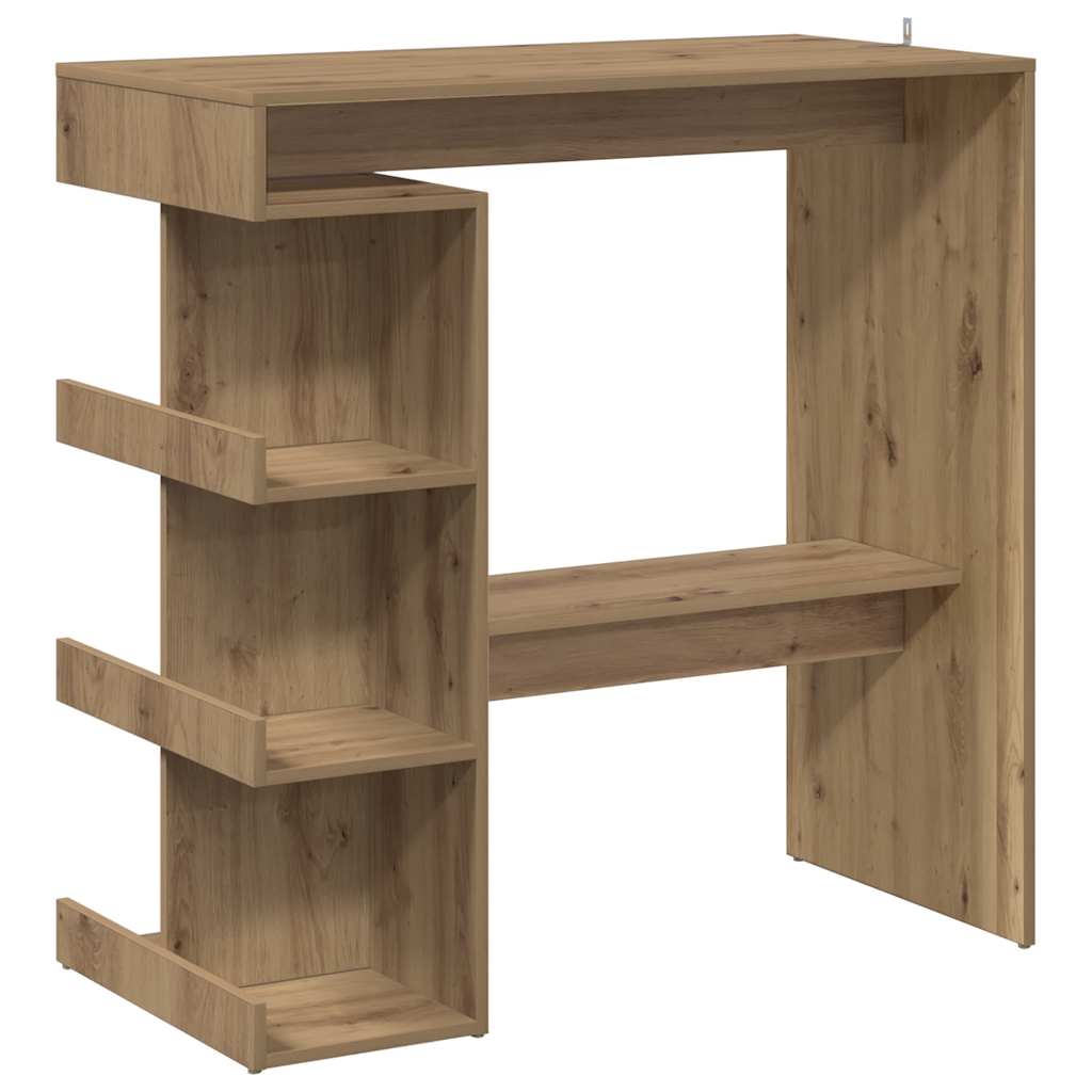 vidaXL Bar Table with Storage Rack Artisan Oak 100x48x101.5 cm 2