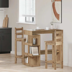 vidaXL Bar Table with Storage Rack Artisan Oak 100x48x101.5 cm 1