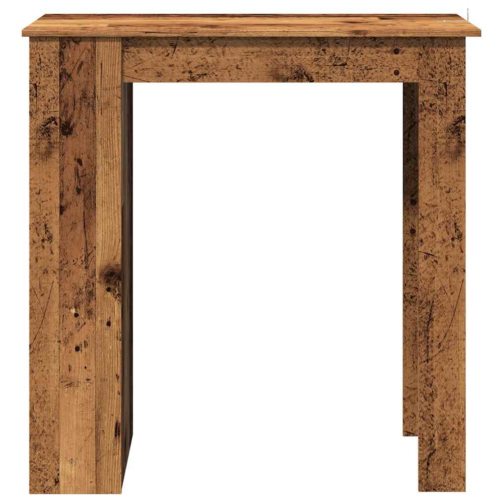 vidaXL Bar Table with Shelf Old Wood 102x50x103.5 cm Engineered Wood 4