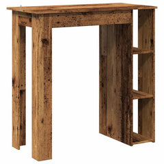 vidaXL Bar Table with Shelf Old Wood 102x50x103.5 cm Engineered Wood 6