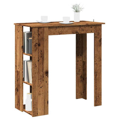 vidaXL Bar Table with Shelf Old Wood 102x50x103.5 cm Engineered Wood 1