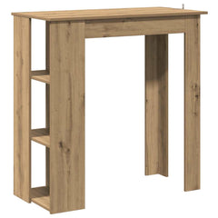 vidaXL Bar Table with Shelf Artisan Oak 102x50x103.5 cm Engineered Wood 2