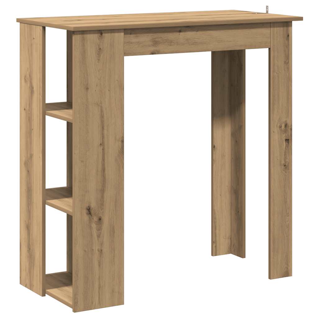 Bar Table with Shelf Engineered Wood