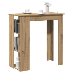 vidaXL Bar Table with Shelf Artisan Oak 102x50x103.5 cm Engineered Wood 3