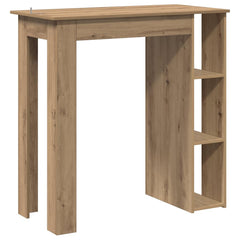 vidaXL Bar Table with Shelf Artisan Oak 102x50x103.5 cm Engineered Wood 6