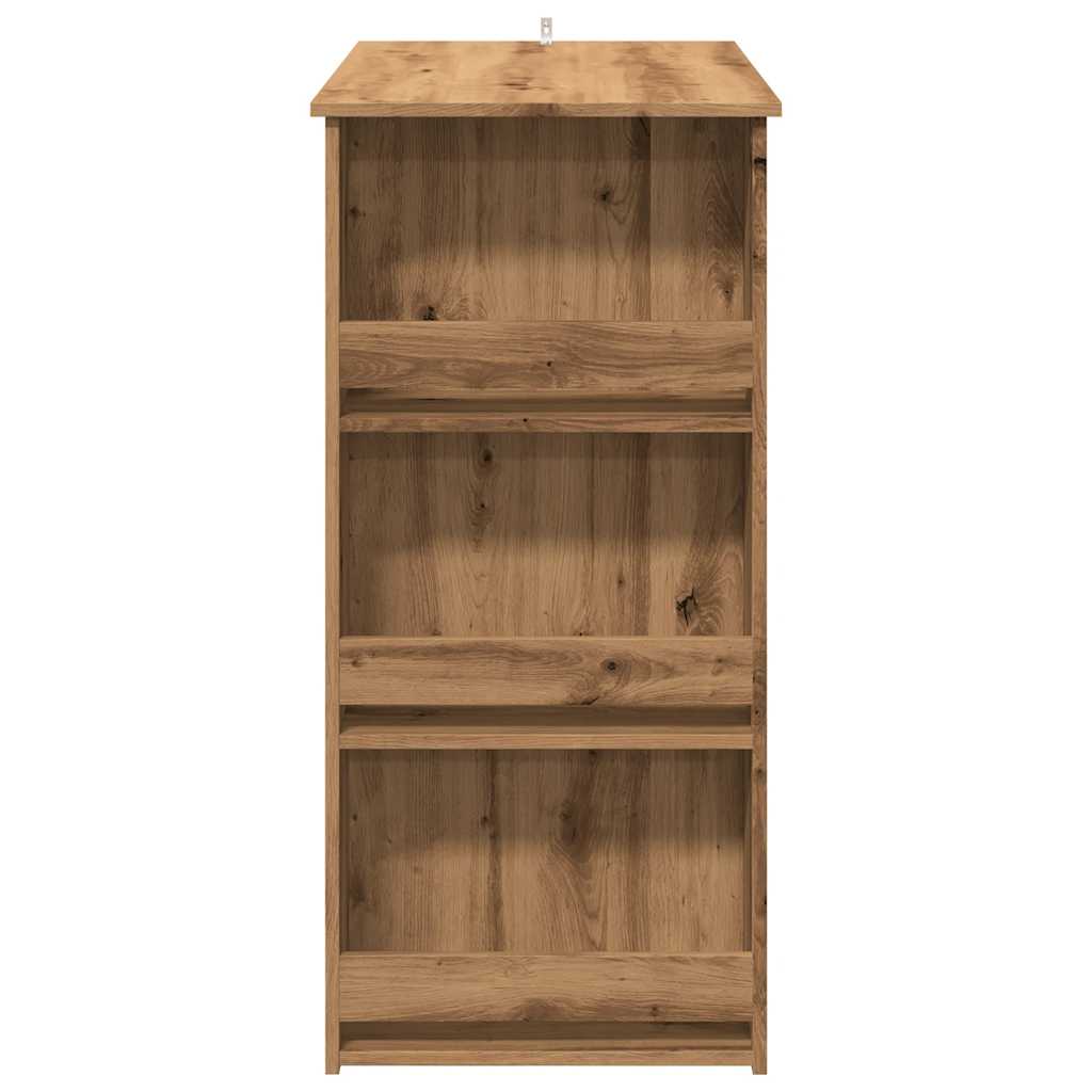vidaXL Bar Table with Storage Rack Artisan Oak 102x50x103.5 cm 5