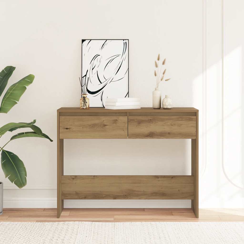 vidaXL Console Table Artisan Oak 100x35x76.5 cm Engineered Wood 1