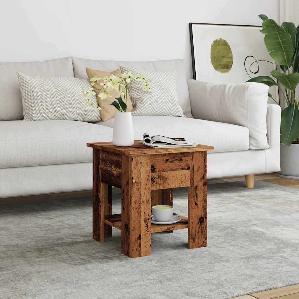 vidaXL Coffee Table Old Wood 40x40x42 cm Engineered Wood 3