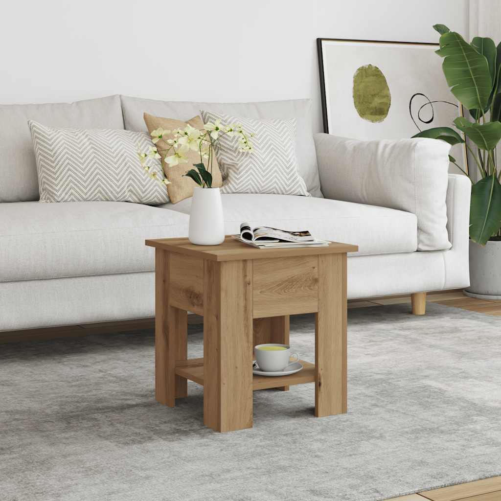 vidaXL Coffee Table Artisan Oak 40x40x42 cm Engineered Wood 1