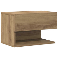 vidaXL Wall-mounted Bedside Cabinet Artisian Oak 2