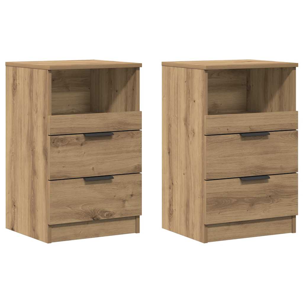 vidaXL Bedside Cabinets 2 pcs Artisan Oak 40x36x65 cm Engineered Wood 2