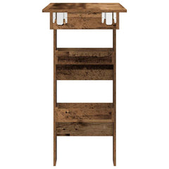 vidaXL Wall Bar Table Old Wood 102x45x103.5 cm Engineered Wood 5