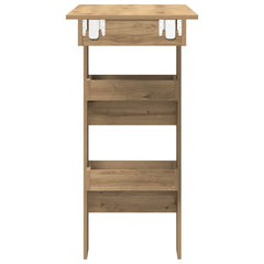 vidaXL Wall Bar Table Artisan Oak 102x45x103.5 cm Engineered Wood 4