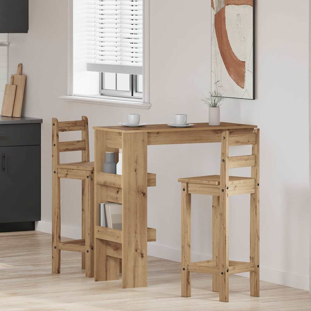 vidaXL Wall Bar Table Artisan Oak 102x45x103.5 cm Engineered Wood 1