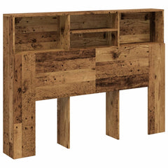 vidaXL Headboard Cabinet Old Wood 140x19x103.5 cm 2