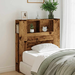 vidaXL Headboard Cabinet Old Wood 100x18.5x102.5 cm Engineered Wood 3