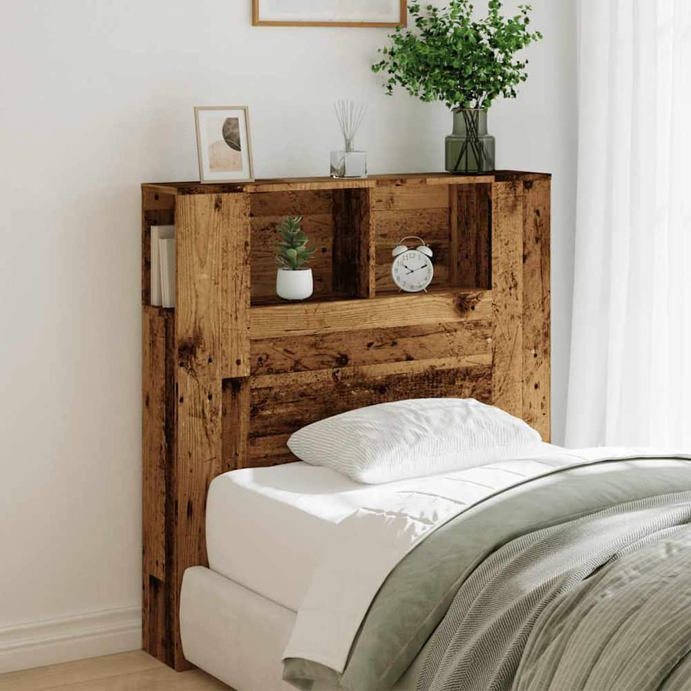 Headboard Cabinet 100x18.5x102.5 cm 100 cm Old wood