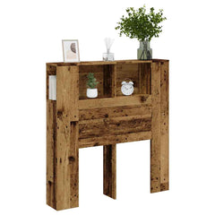 vidaXL Headboard Cabinet Old Wood 100x18.5x102.5 cm Engineered Wood 1