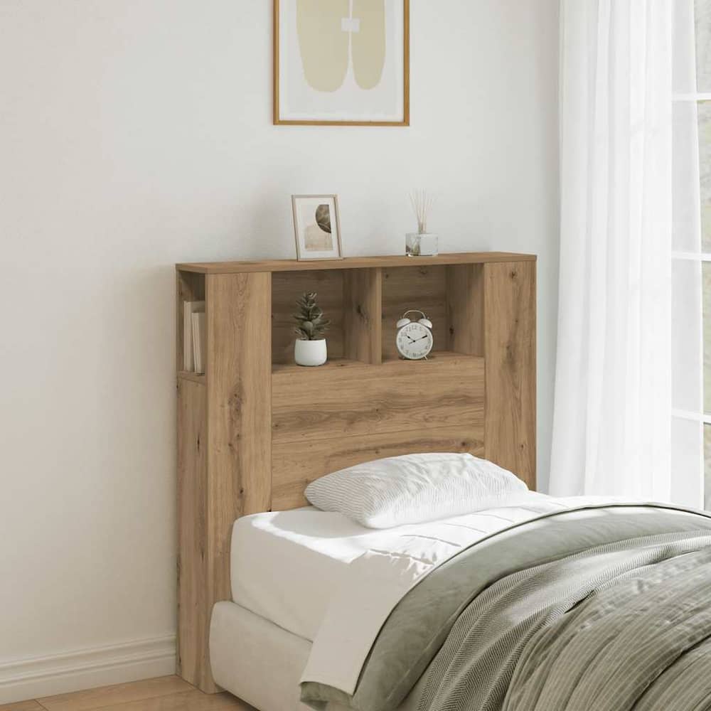 Headboard Cabinet 100x18.5x102.5 cm 100 cm Artisan oak