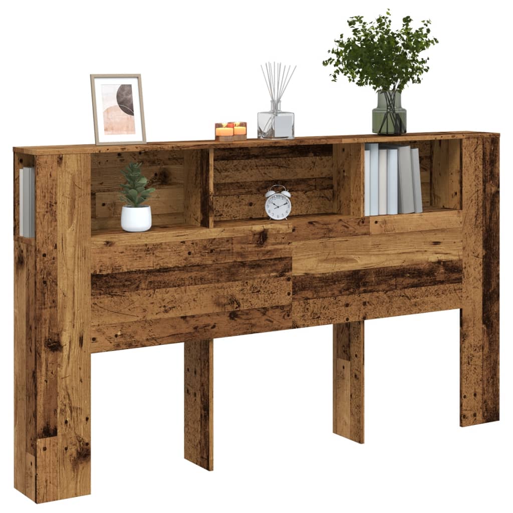 Headboard Cabinet 180x18.5x104.5 cm 180 cm Old wood