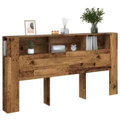 Headboard Cabinet 200x18.5x104.5 cm 200 cm Old wood