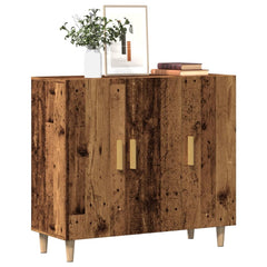 Sideboard 90x34x80 cm Engineered Wood Old wood