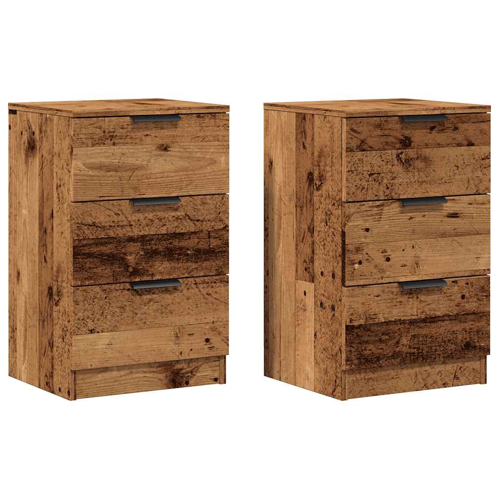 vidaXL Bedside Cabinets 2 pcs Old Wood 40x36x65 cm Engineered Wood 2