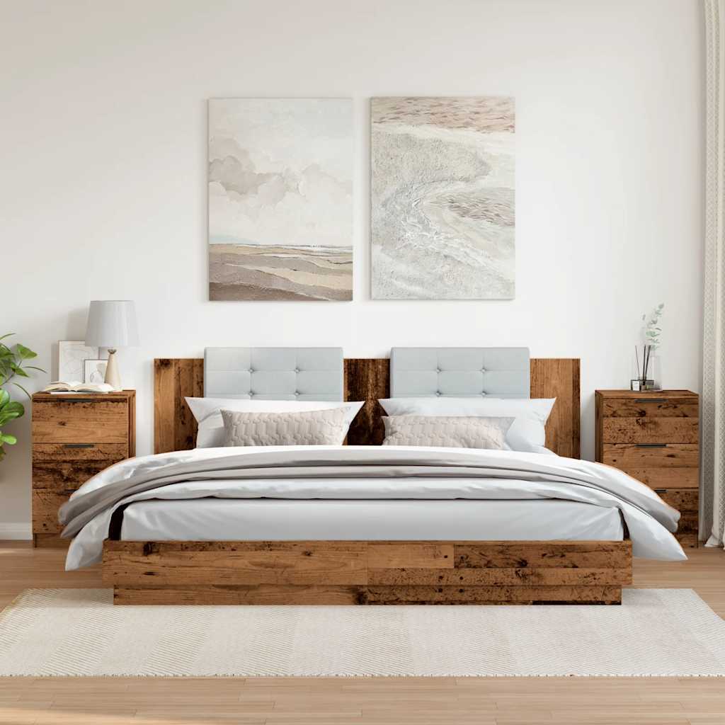 vidaXL Bedside Cabinets 2 pcs Old Wood 40x36x65 cm Engineered Wood 3