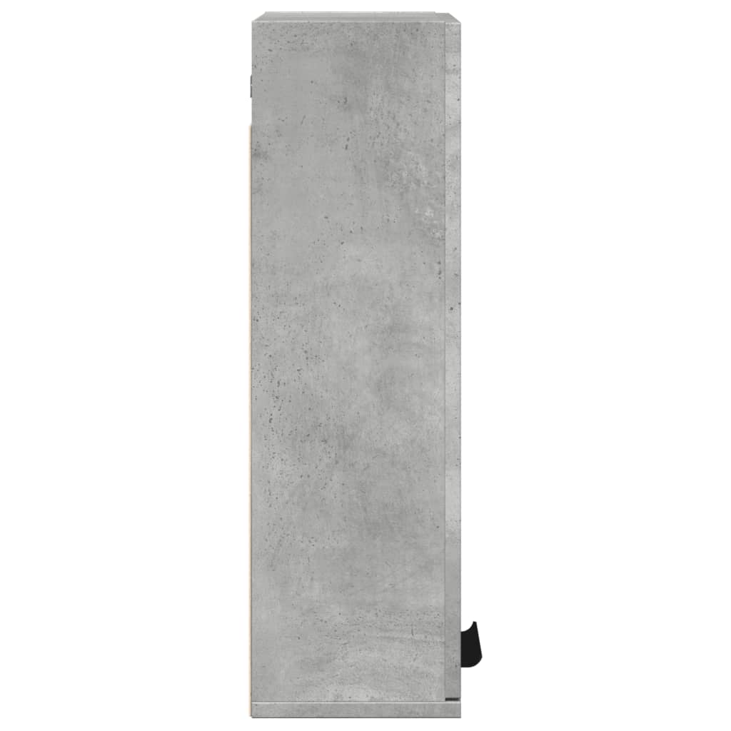 vidaXL Wall-mounted Bathroom Cabinet Concrete Grey 32x20x67 cm 5