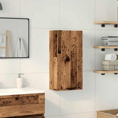 vidaXL Wall-mounted Bathroom Cabinet Old Wood 32x20x67 cm 3