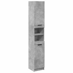 vidaXL Bathroom Cabinet Concrete Grey 32x34x188,5 cm Engineered Wood 2