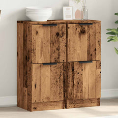 vidaXL Sideboards 2 pcs Old Wood 30x30x70 cm Engineered Wood 4