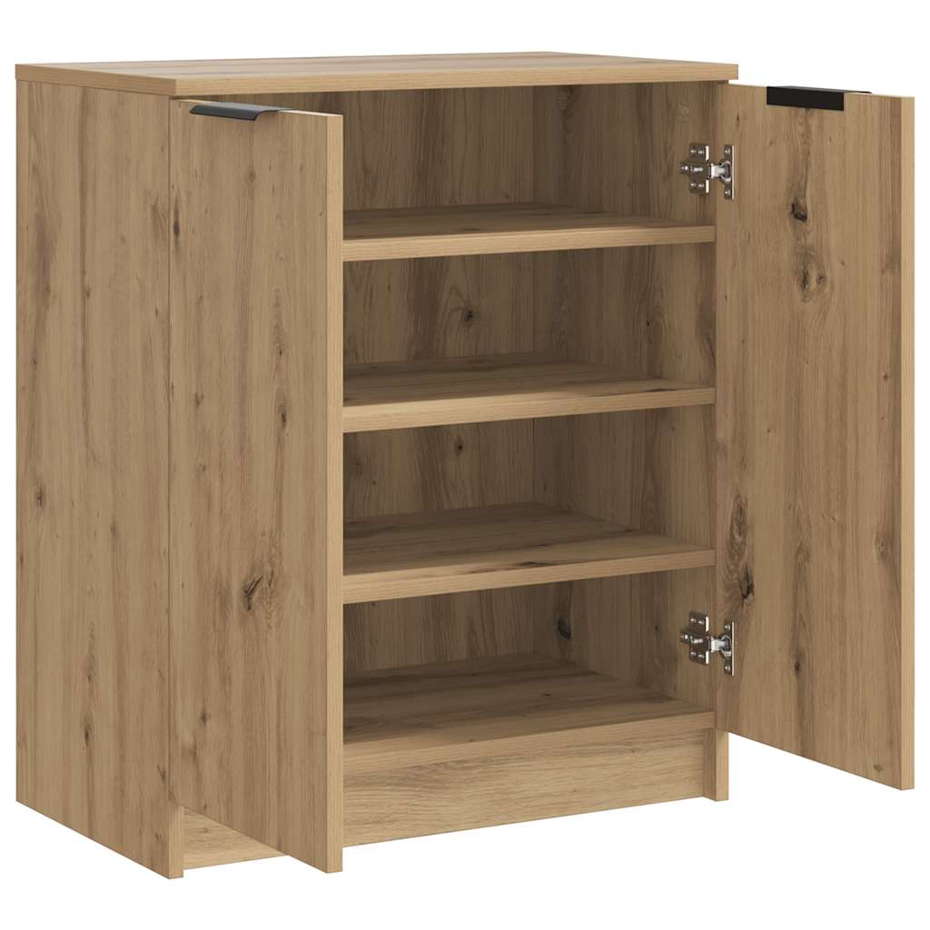 vidaXL Shoe Cabinet Artisian Oak 59x35x70 cm Engineered Wood 4