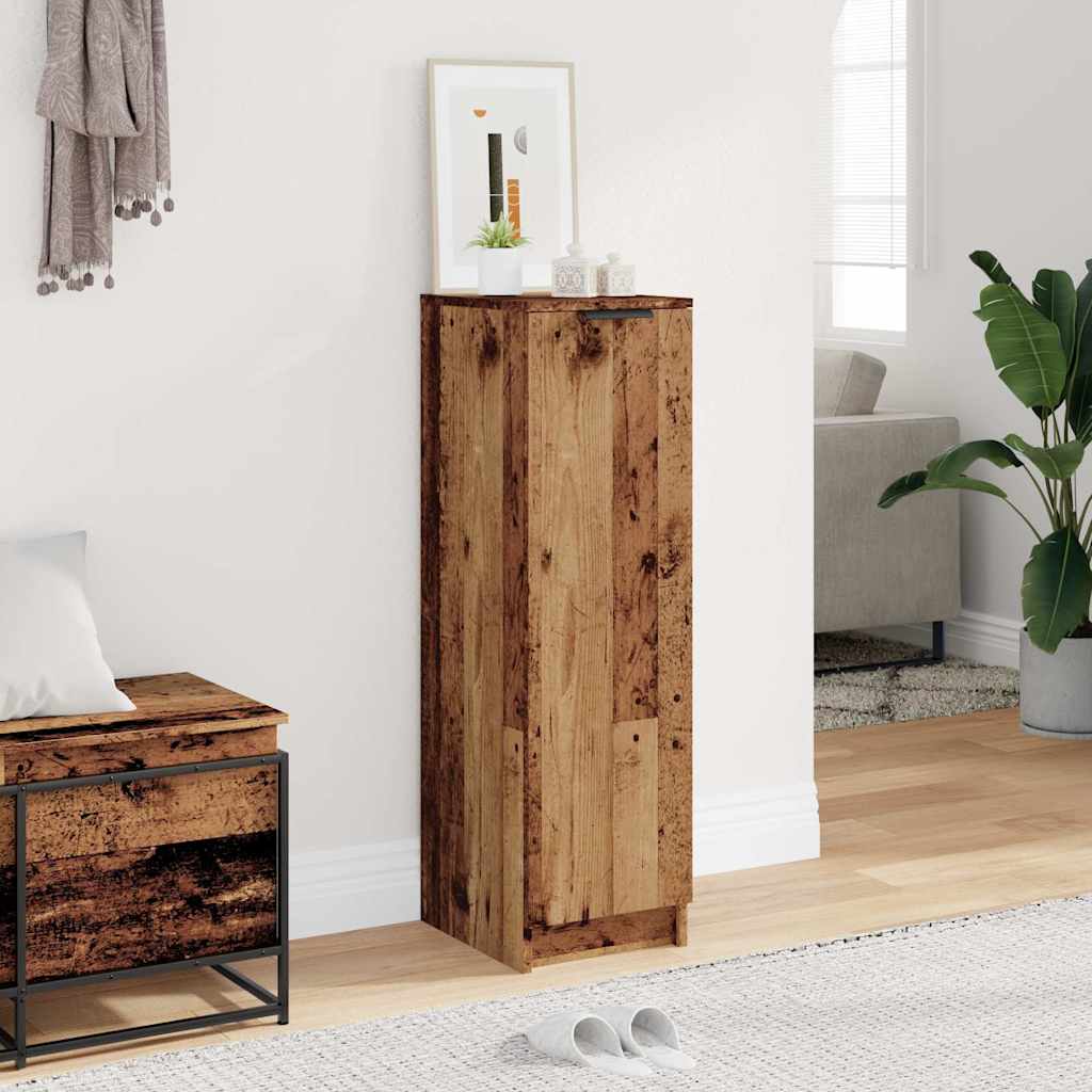 vidaXL Shoe Cabinet Old Wood 29.5x35x100.5 cm Engineered Wood 3
