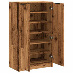 vidaXL Shoe Cabinet Old Wood 59x35x100.5 cm Engineered Wood 5