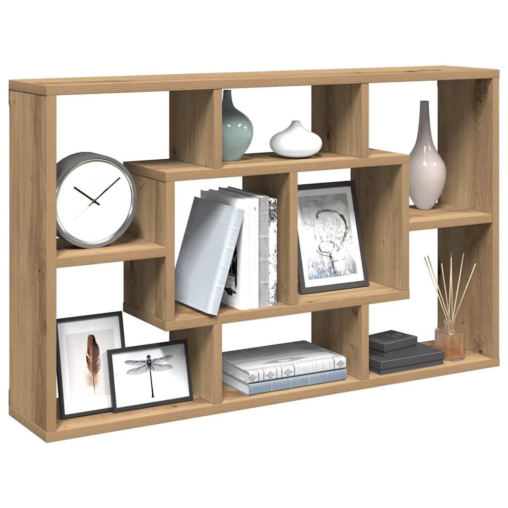 vidaXL Wall Shelf Artisan Oak 85x16x52.5 cm Engineered Wood 1