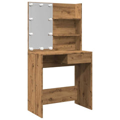 vidaXL Dressing Table with LED Artisan Oak 74.5x40x141 cm 2