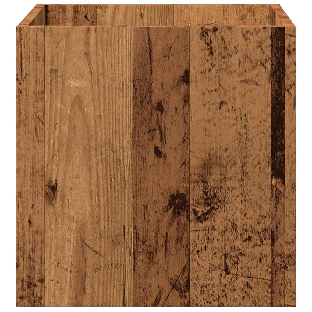 vidaXL Planter Box Old Wood 40x40x40 cm Engineered Wood 5
