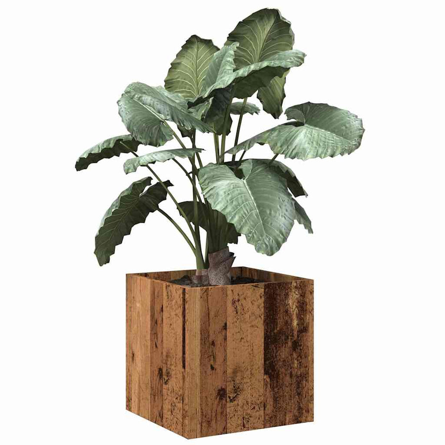 vidaXL Planter Box Old Wood 40x40x40 cm Engineered Wood 1