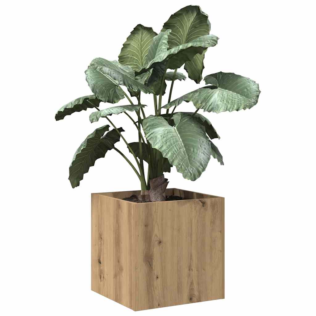 vidaXL Planter Box Artisan Oak 40x40x40 cm Engineered Wood 3