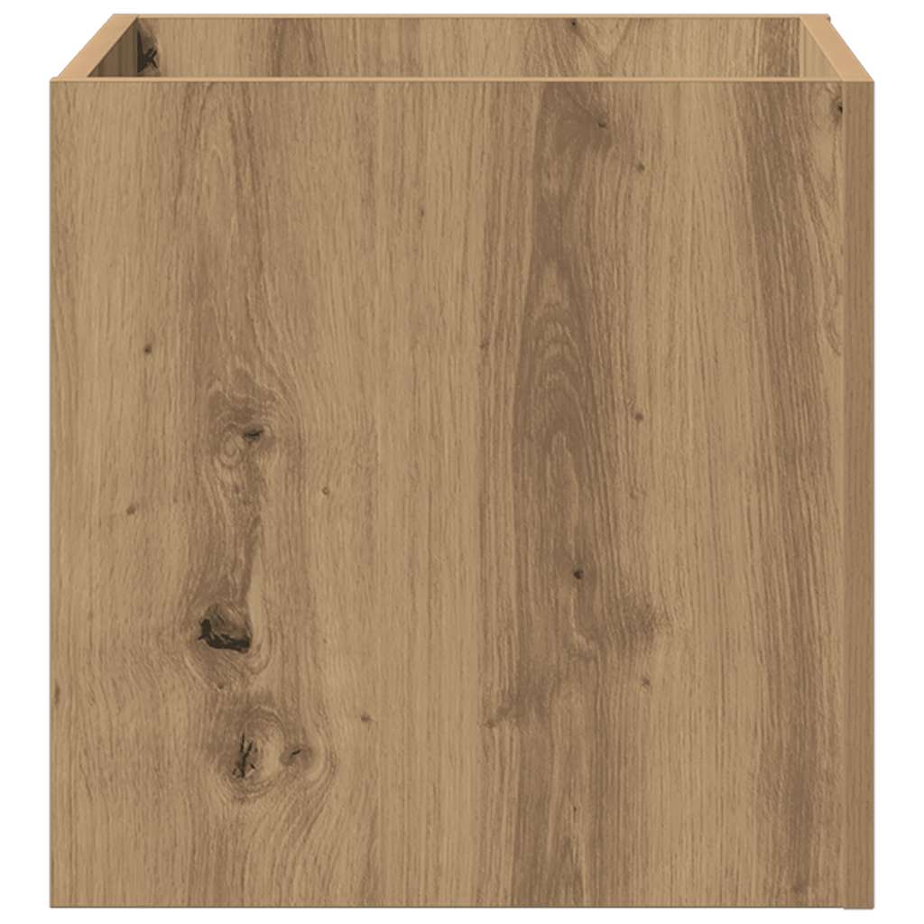 vidaXL Planter Box Artisan Oak 40x40x40 cm Engineered Wood 5