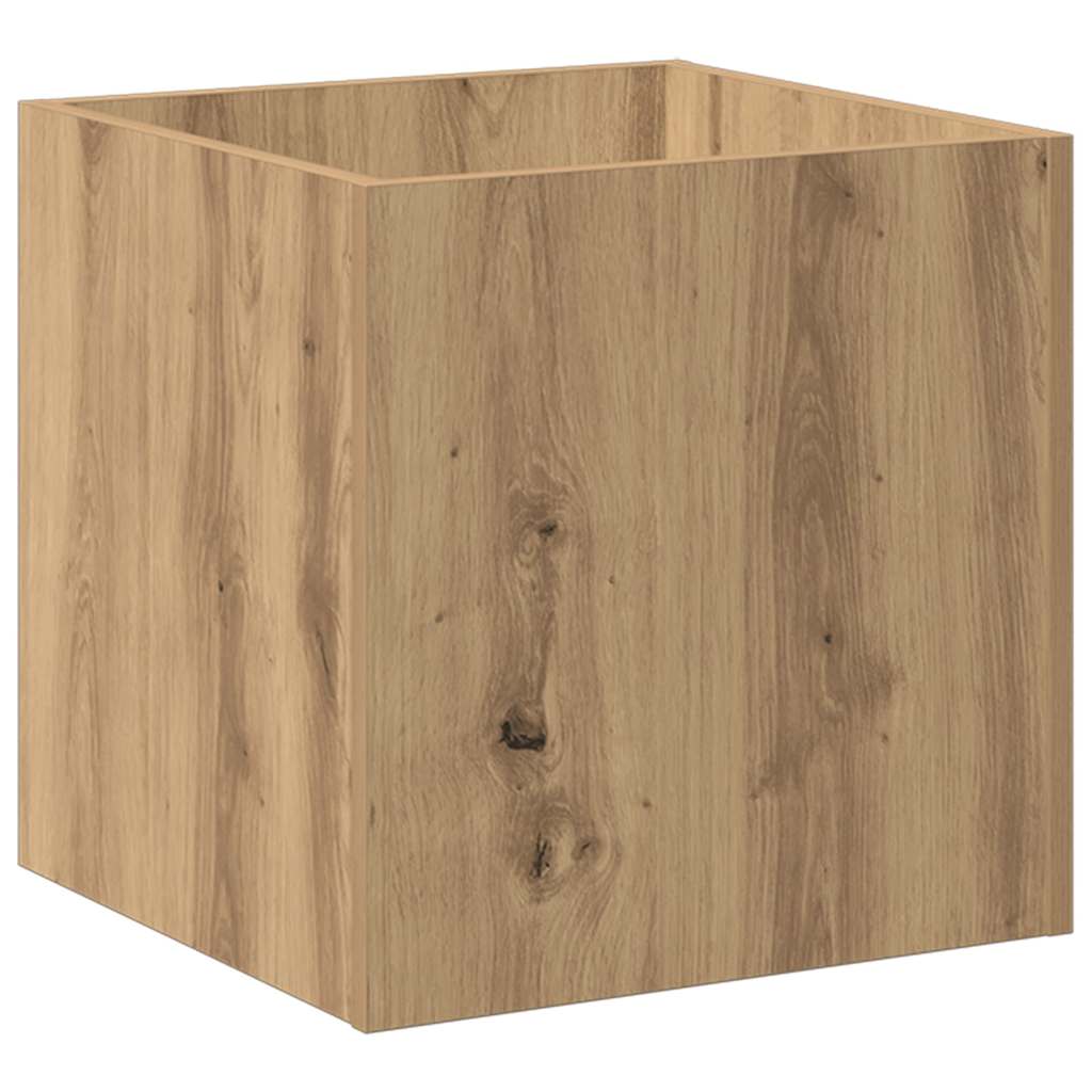 vidaXL Planter Box Artisan Oak 40x40x40 cm Engineered Wood 6