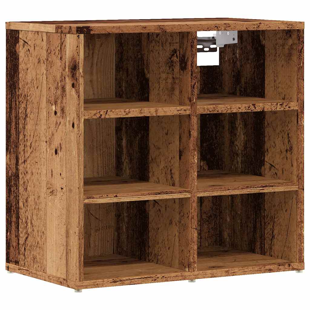vidaXL Shoe Cabinets 2 pcs Old Wood 52x30x50 cm 4