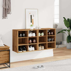 vidaXL Shoe Cabinets 2 pcs Artisan Oak 52x30x50 cm 3
