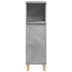 vidaXL Bathroom Cabinet Concrete Grey 30x30x100 cm Engineered Wood 4