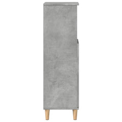 vidaXL Bathroom Cabinet Concrete Grey 30x30x100 cm Engineered Wood 6