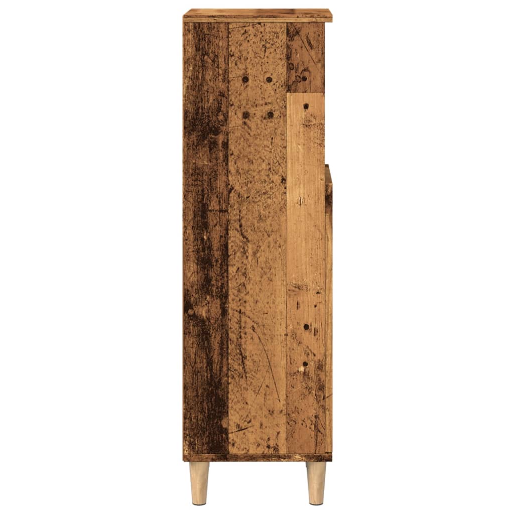 vidaXL Bathroom Cabinet Old Wood 30x30x100 cm Engineered Wood 6