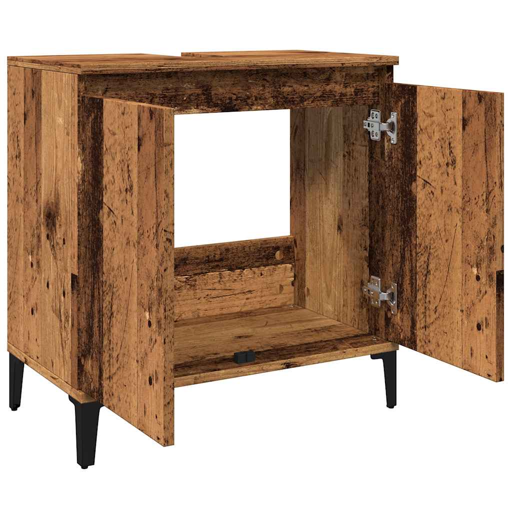 vidaXL Sink Cabinet Old Wood 58x33x60 cm Engineered Wood 5