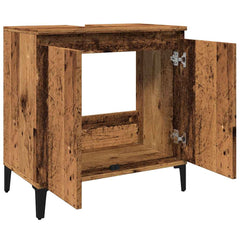 vidaXL Sink Cabinet Old Wood 58x33x60 cm Engineered Wood 5